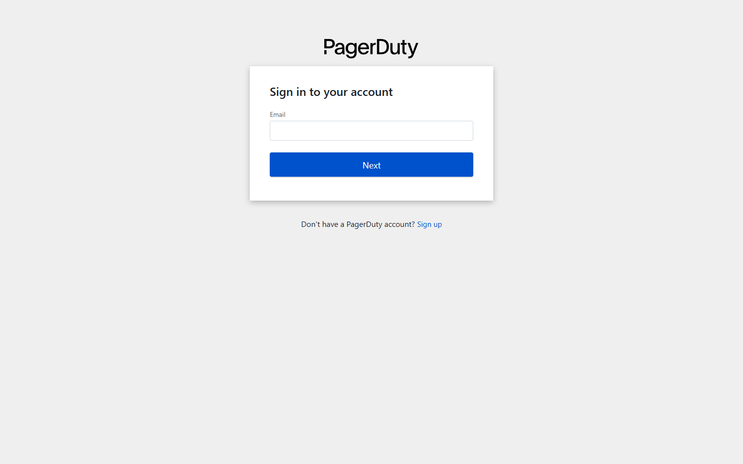 Login @PagerDuty