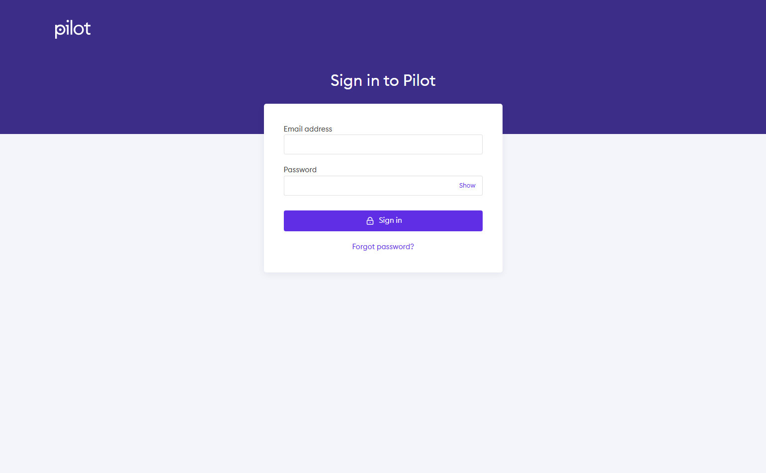Login @Pilot