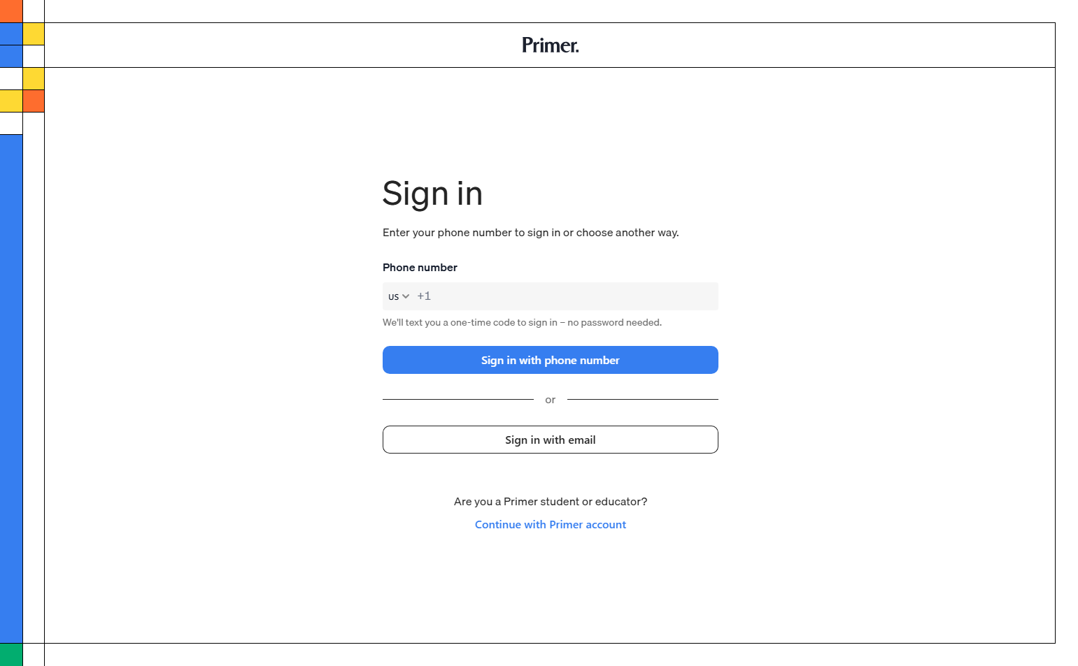 Login @Primer