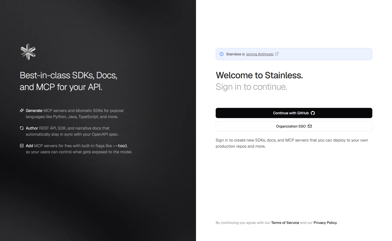 Login @Stainless