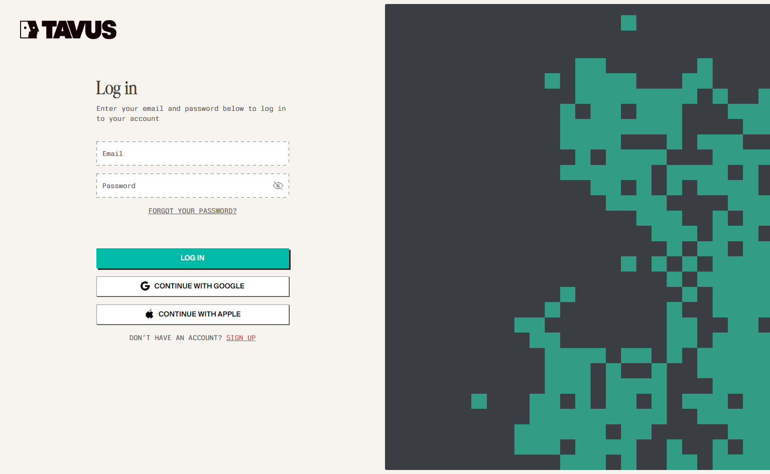 Login @Tavus