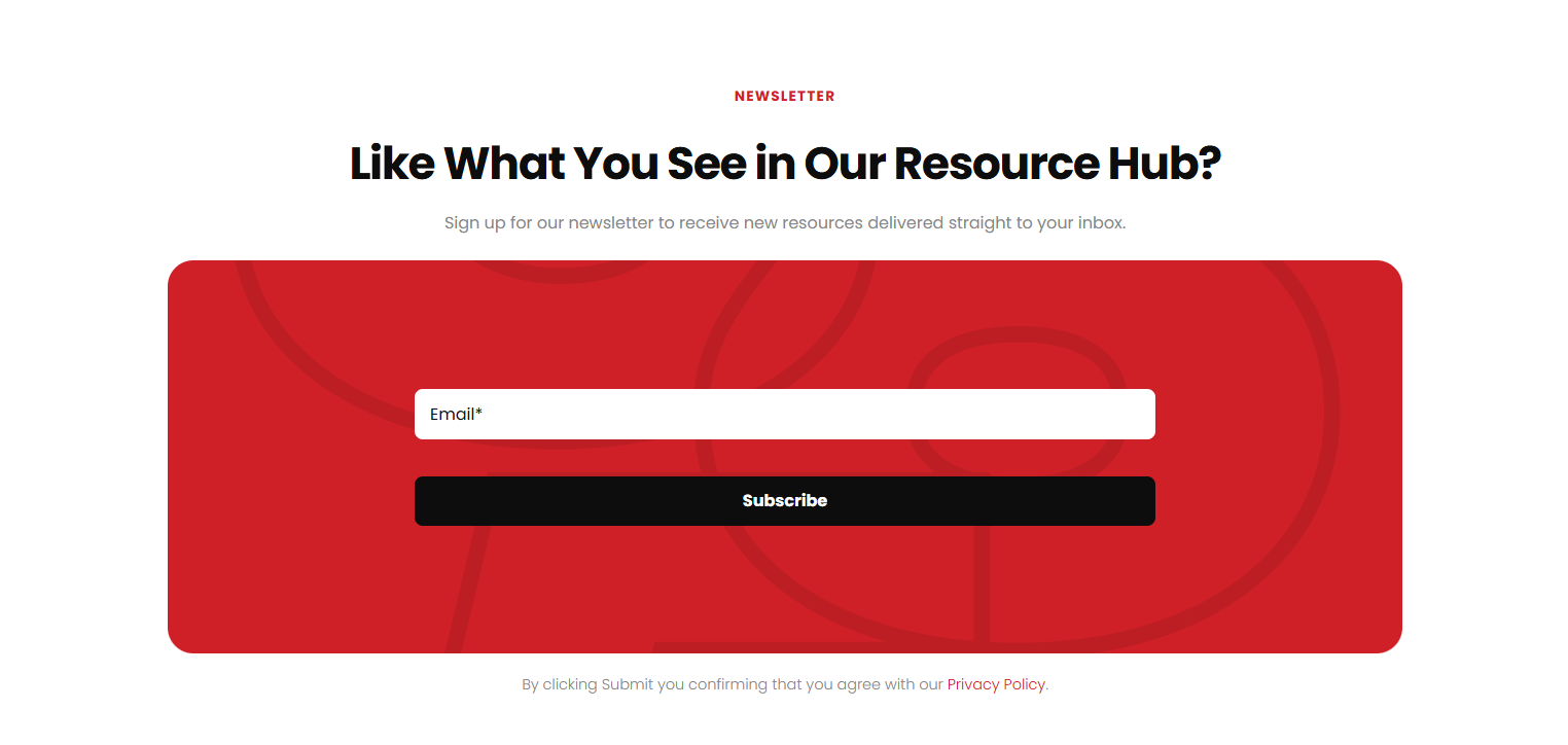 Newsletter Signup @Restaurant365