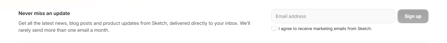 Newsletter Signup @Sketch
