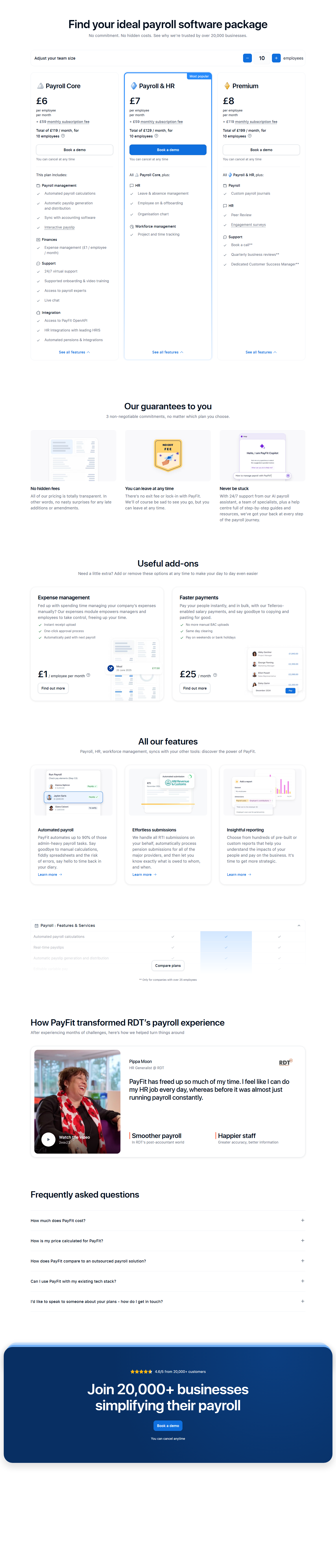 Pricing Page @PayFit