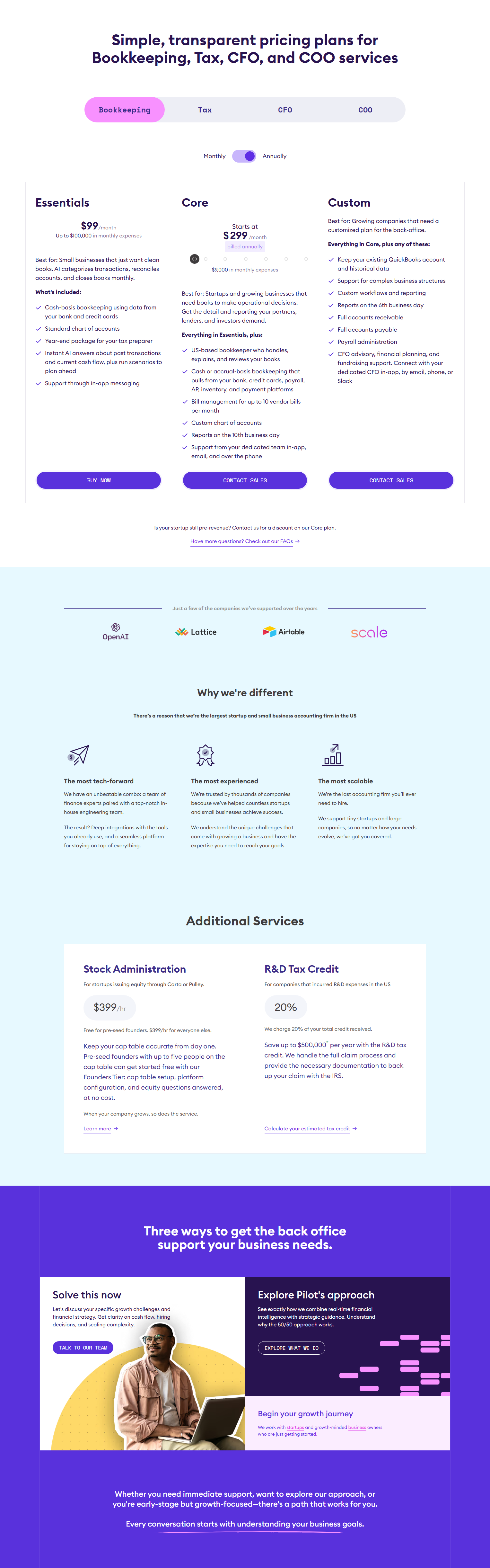 Pricing Page @Pilot