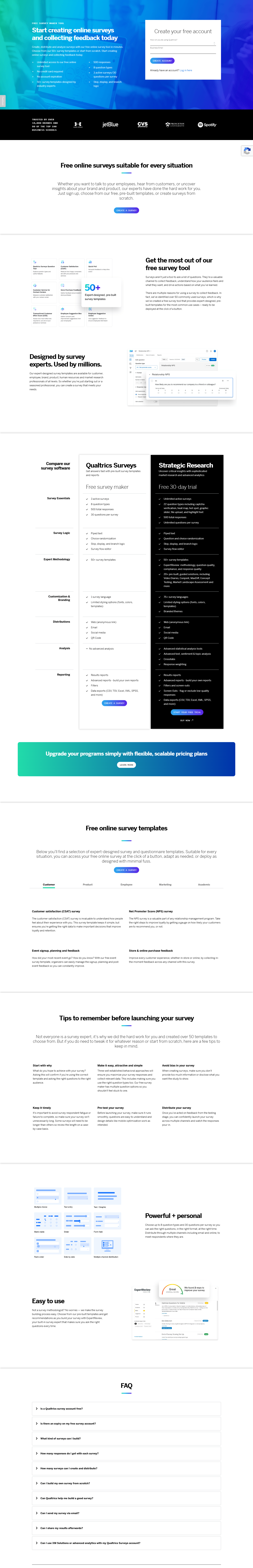 Pricing Page @Qualtrics