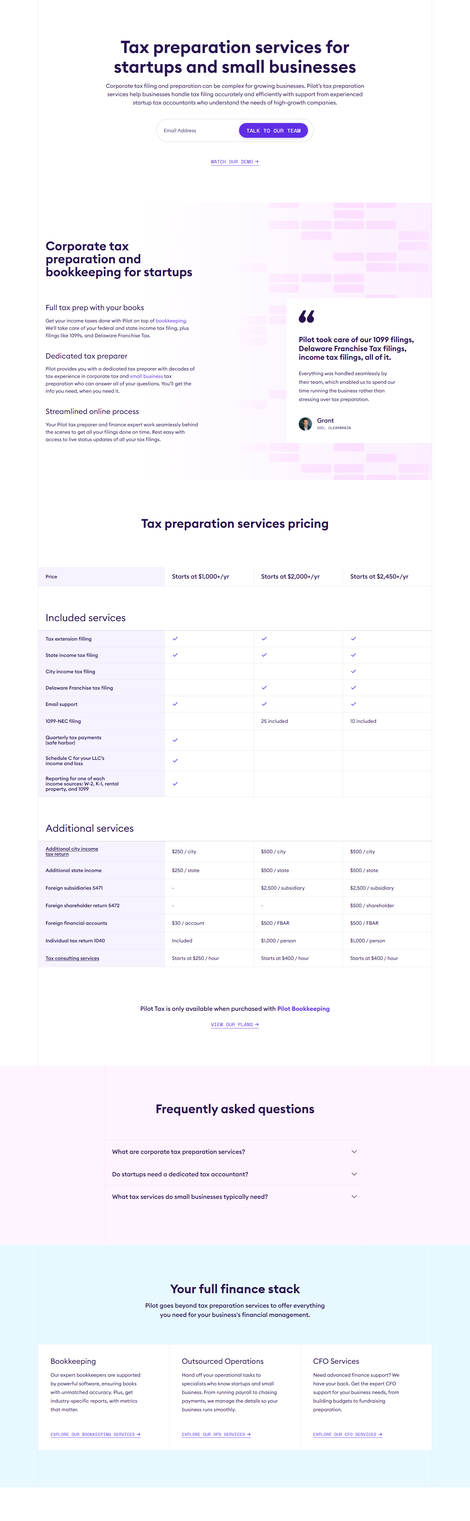 Product Page @Pilot