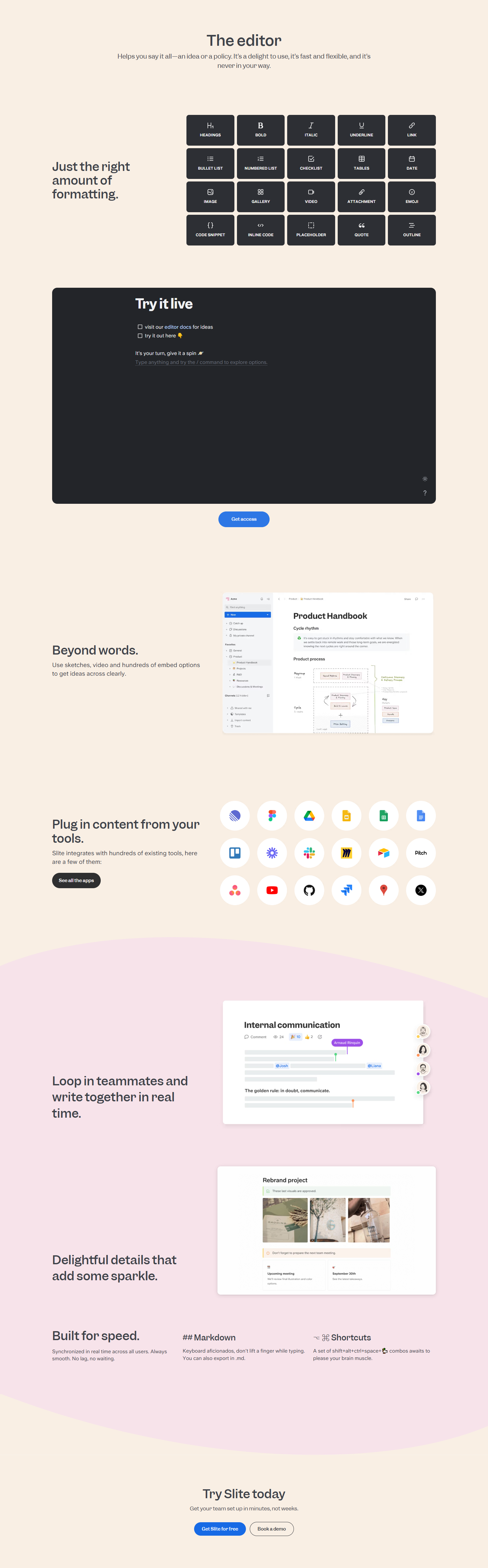 Product Page @Slite