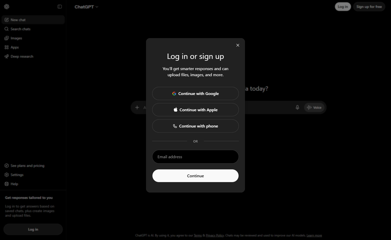 Signup @ChatGPT