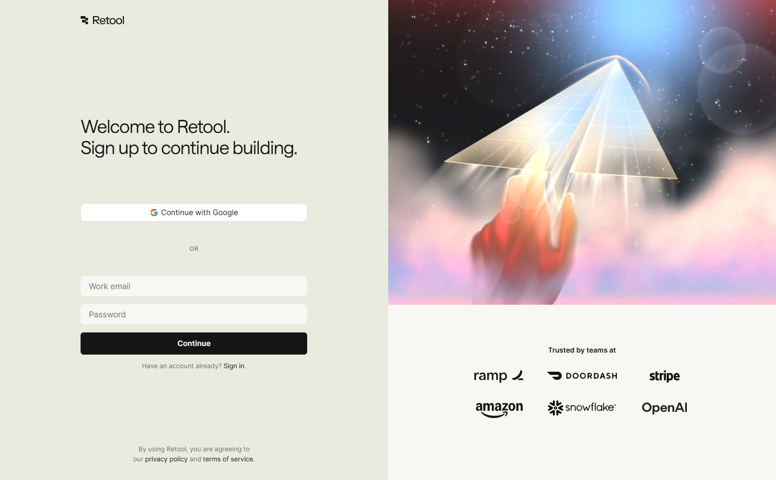 Signup @Retool