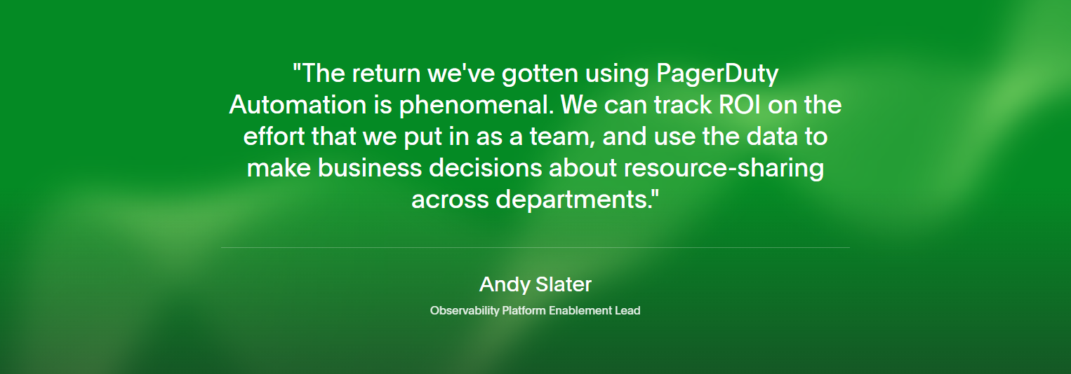 Testimonials Section @PagerDuty