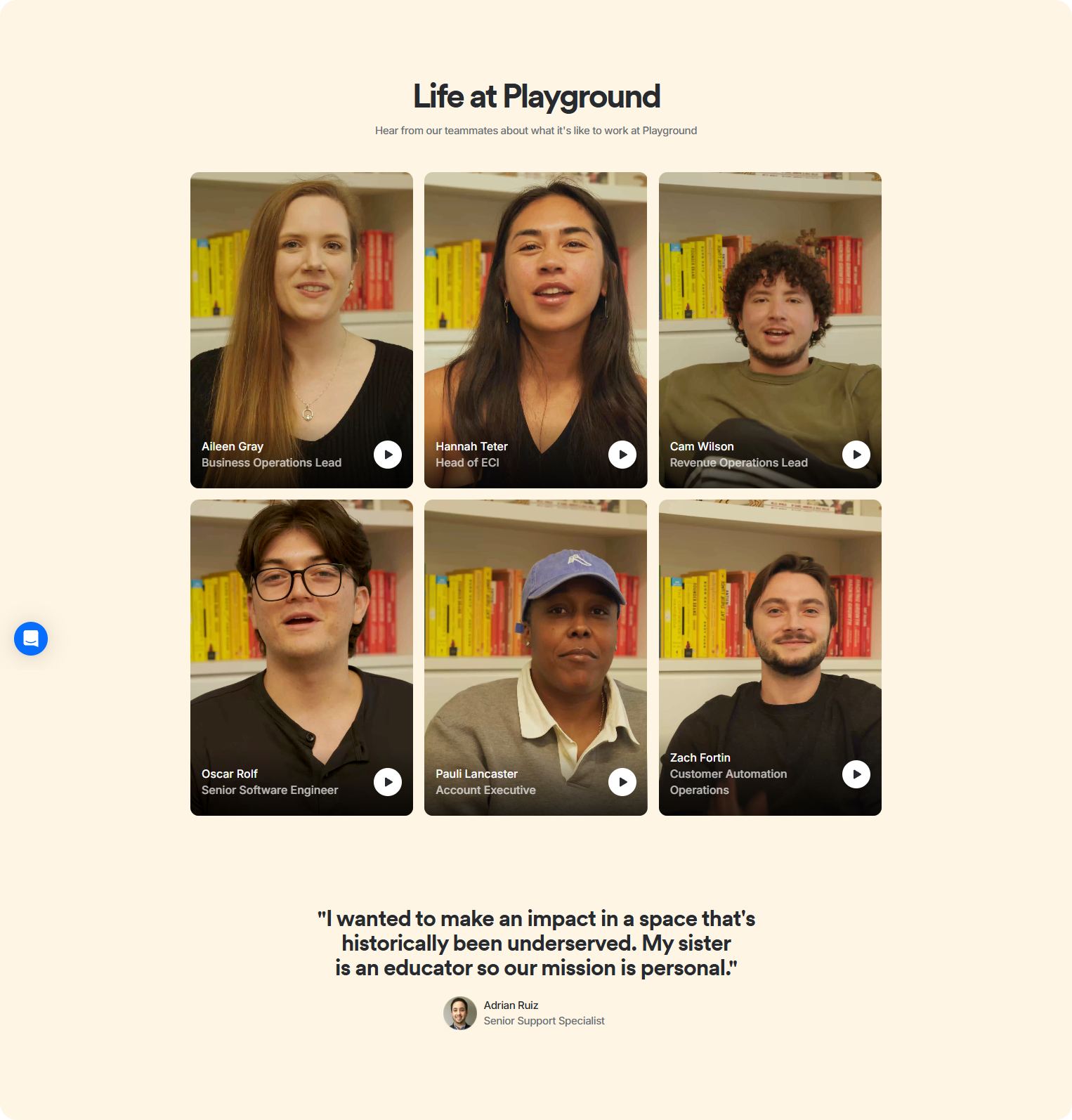 Testimonials Section @Playground