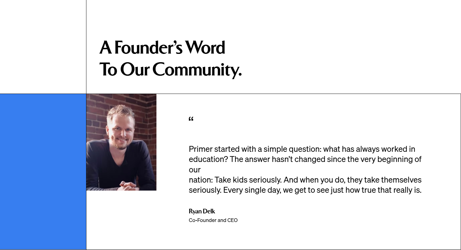 Testimonials Section @Primer