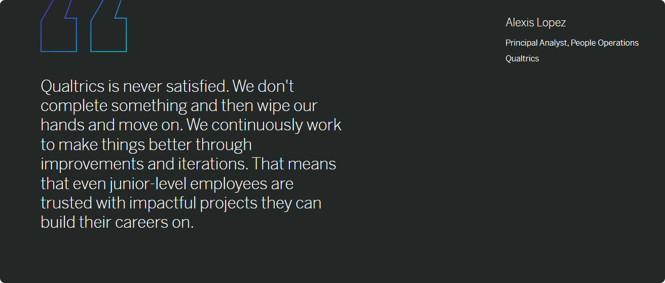 Testimonials Section @Qualtrics