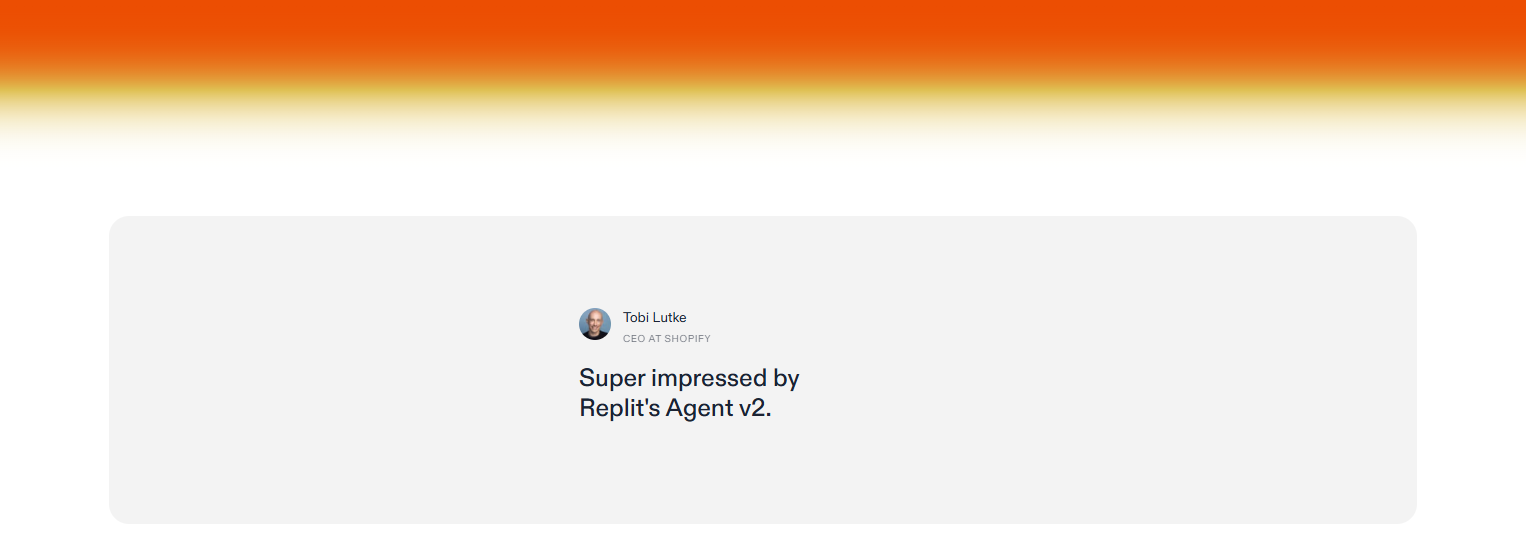 Testimonials Section @Replit