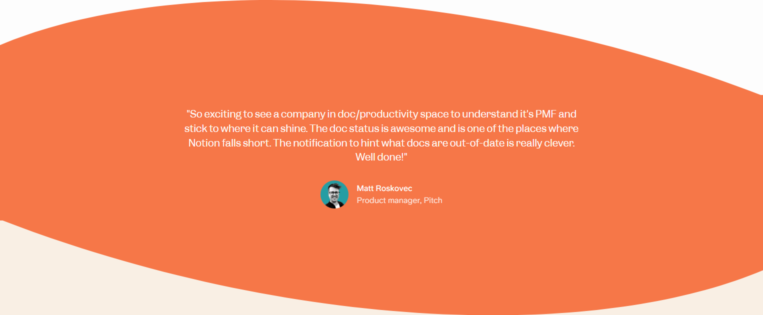 Testimonials Section @Slite
