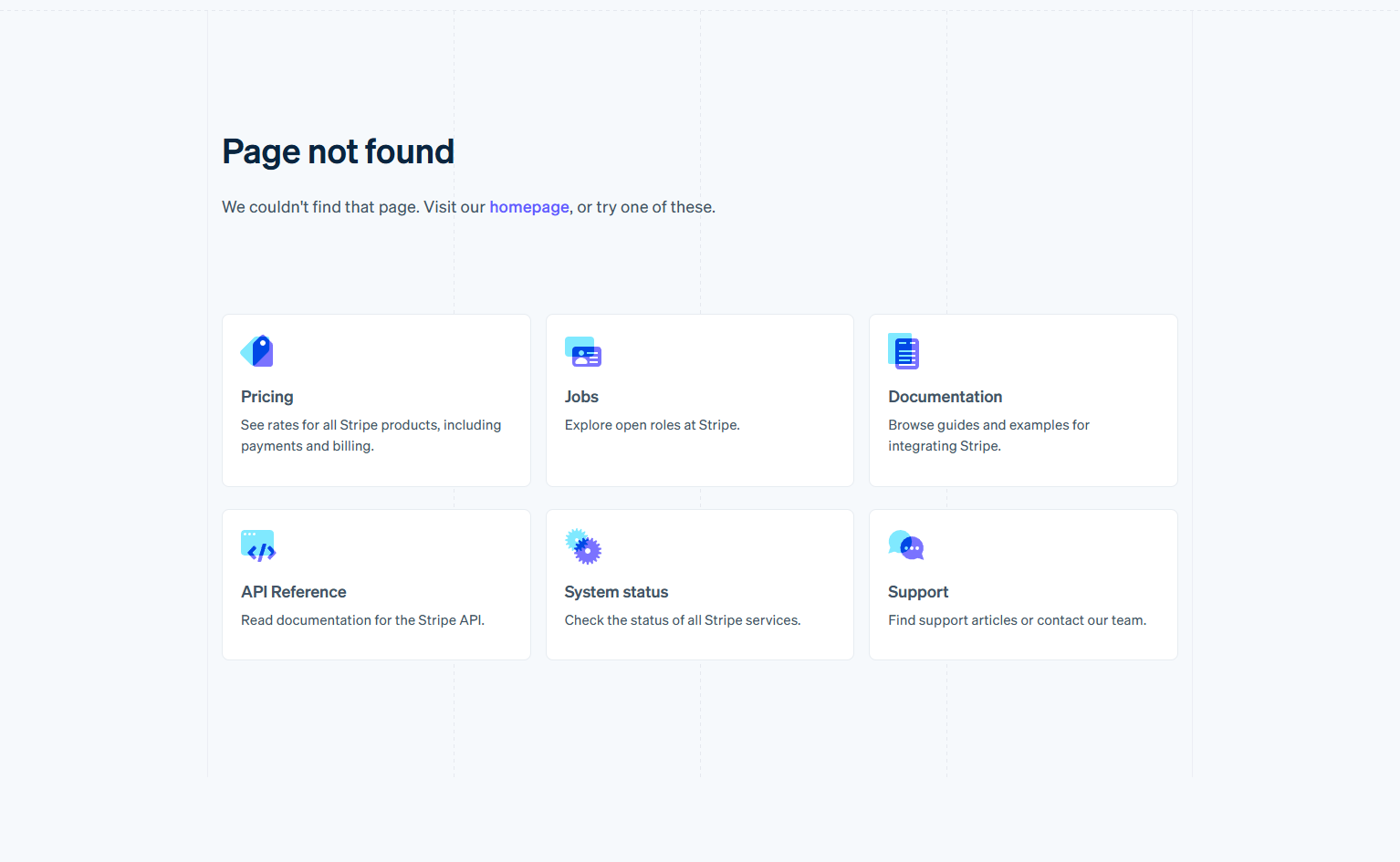 404 Error @Stripe