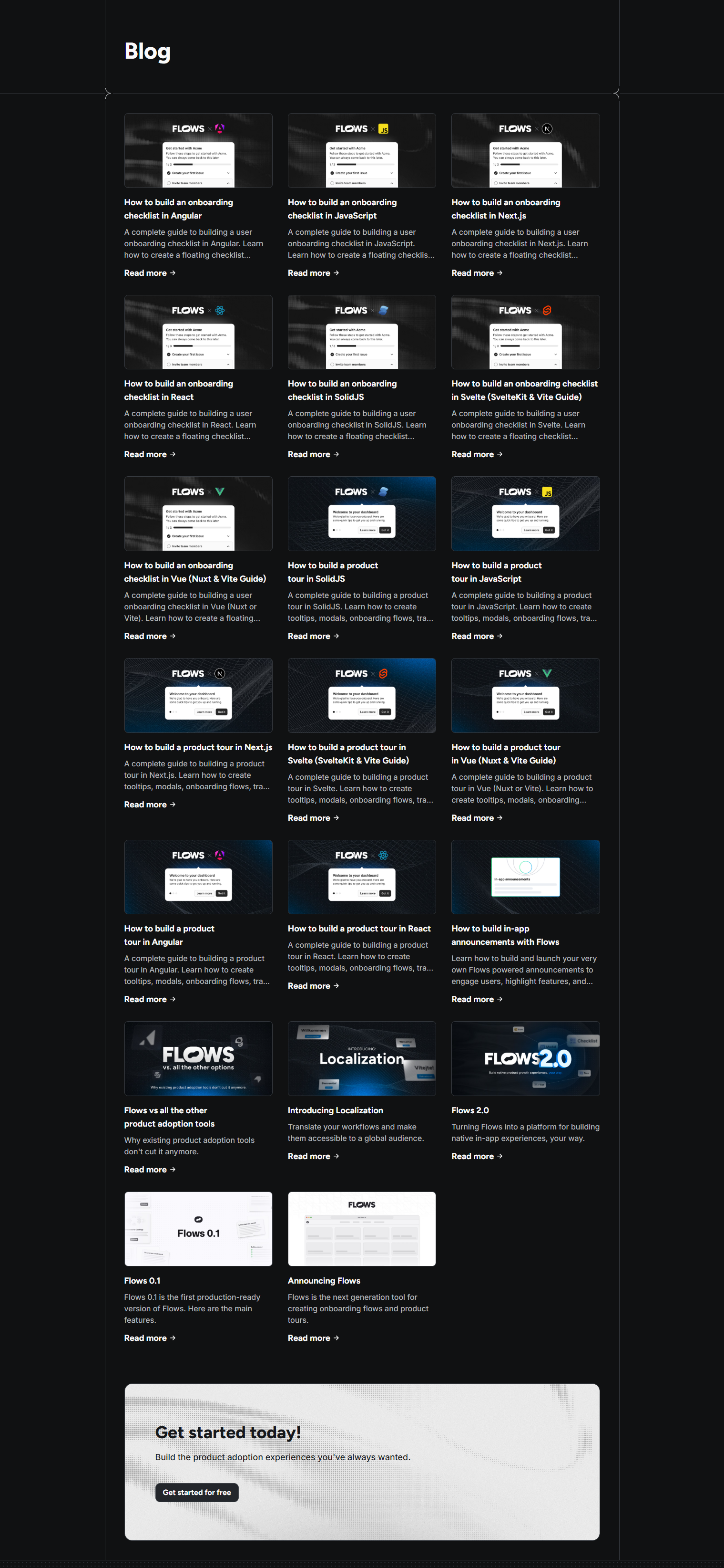 Blog Index @Flows