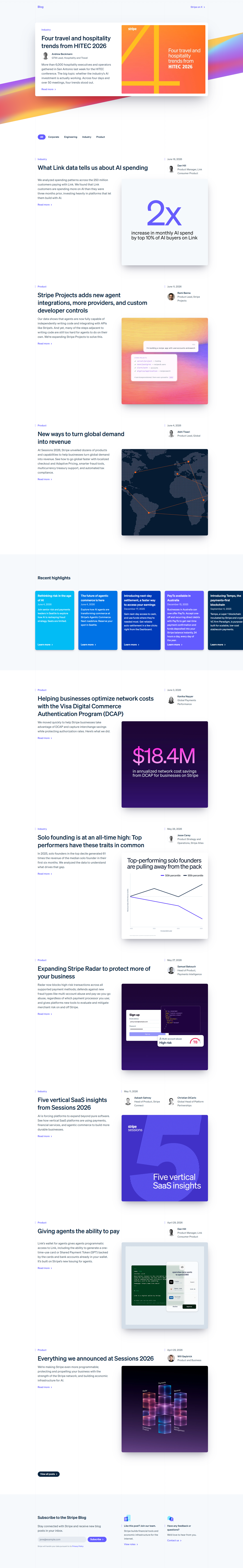 Blog Index @Stripe
