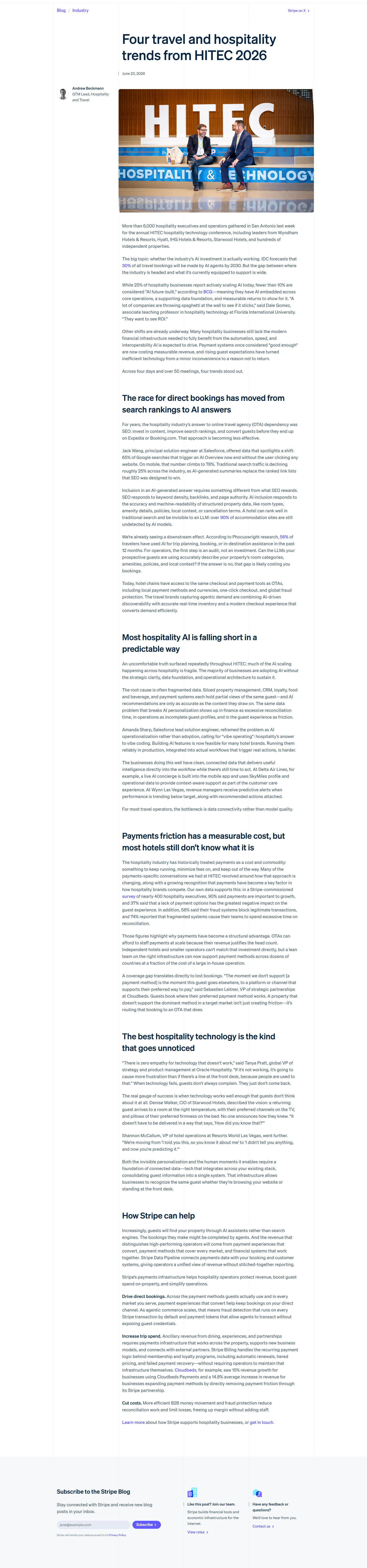 Blog Post @Stripe
