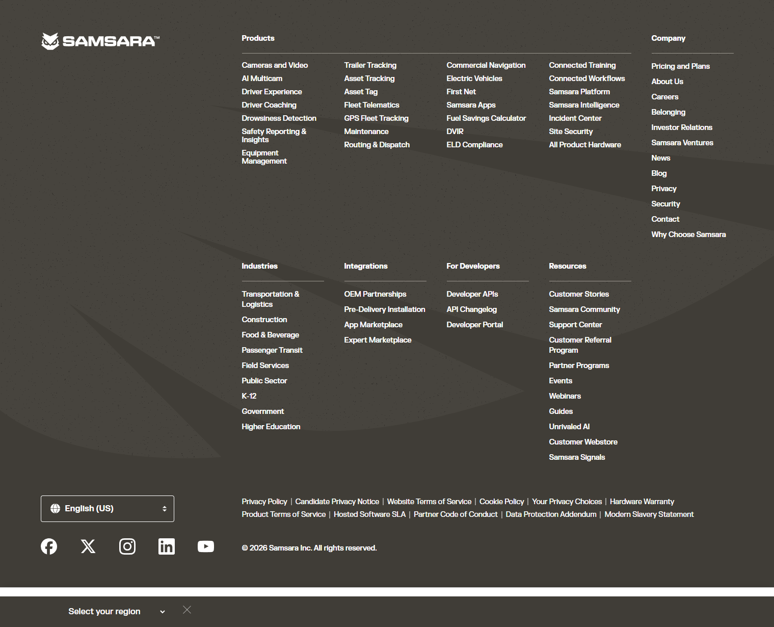 Footer @Samsara