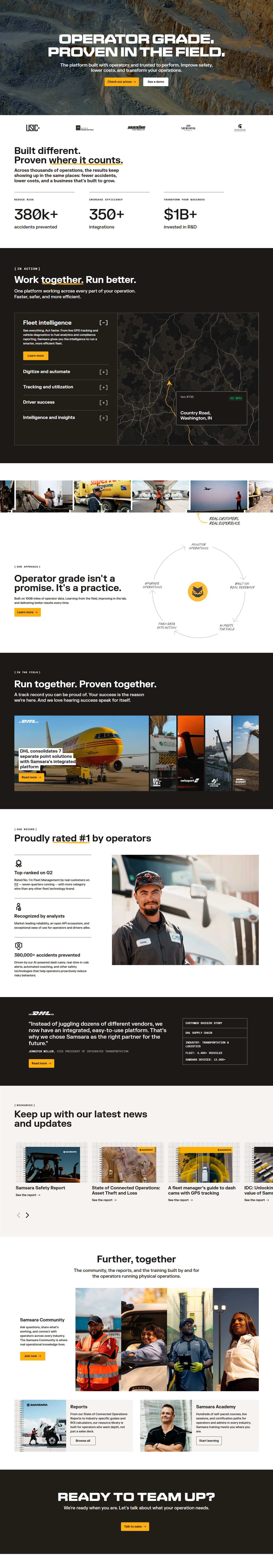 Landing Page @Samsara