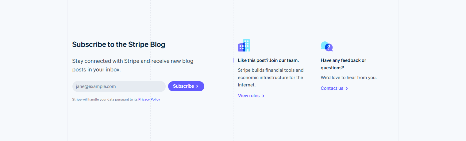 Newsletter Signup @Stripe