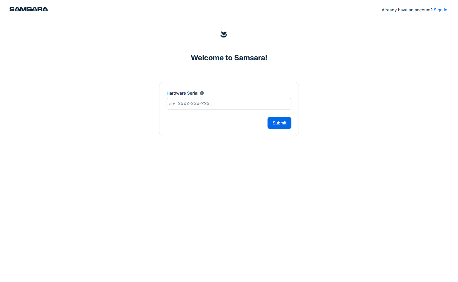 Signup @Samsara