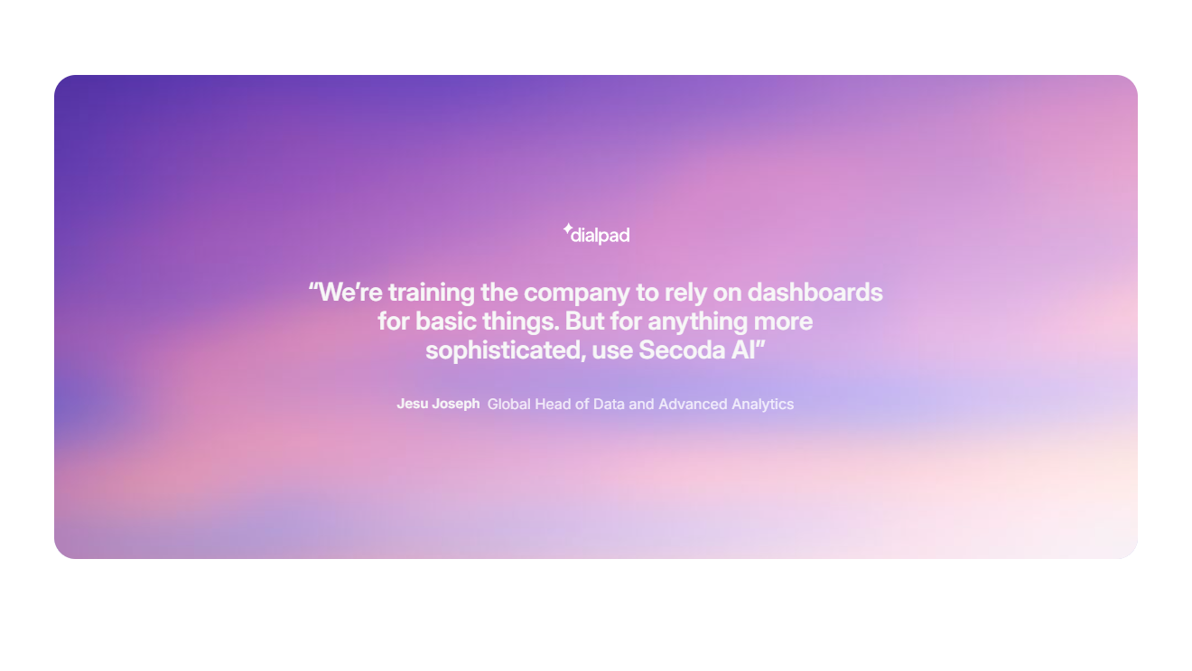 Testimonials Section @Secoda
