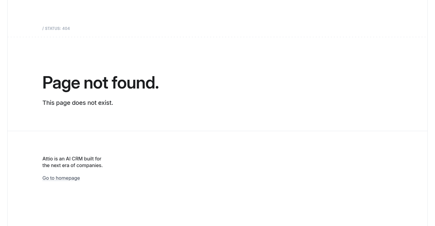 404 Error @Attio