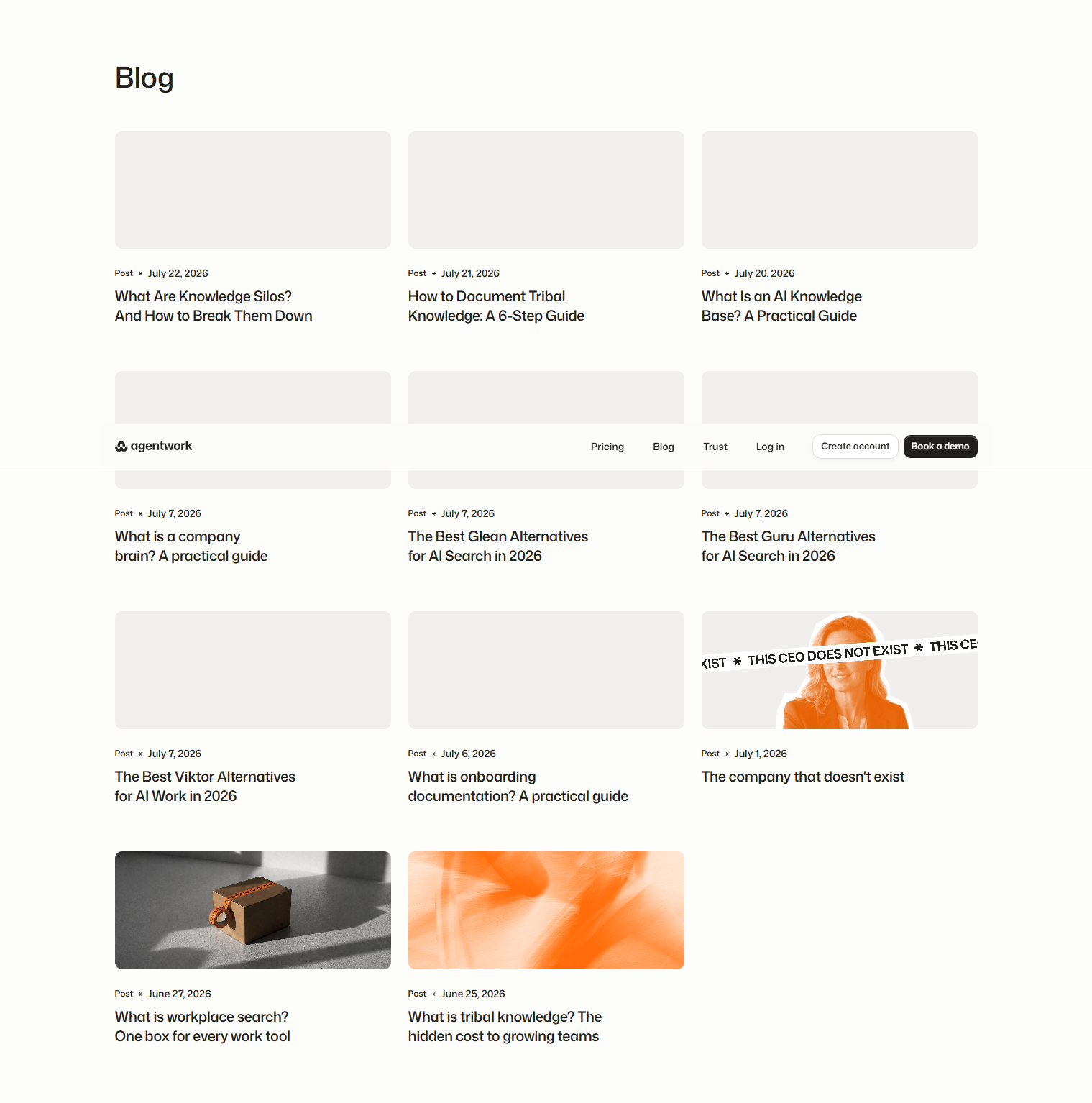 Blog Index @Agentwork