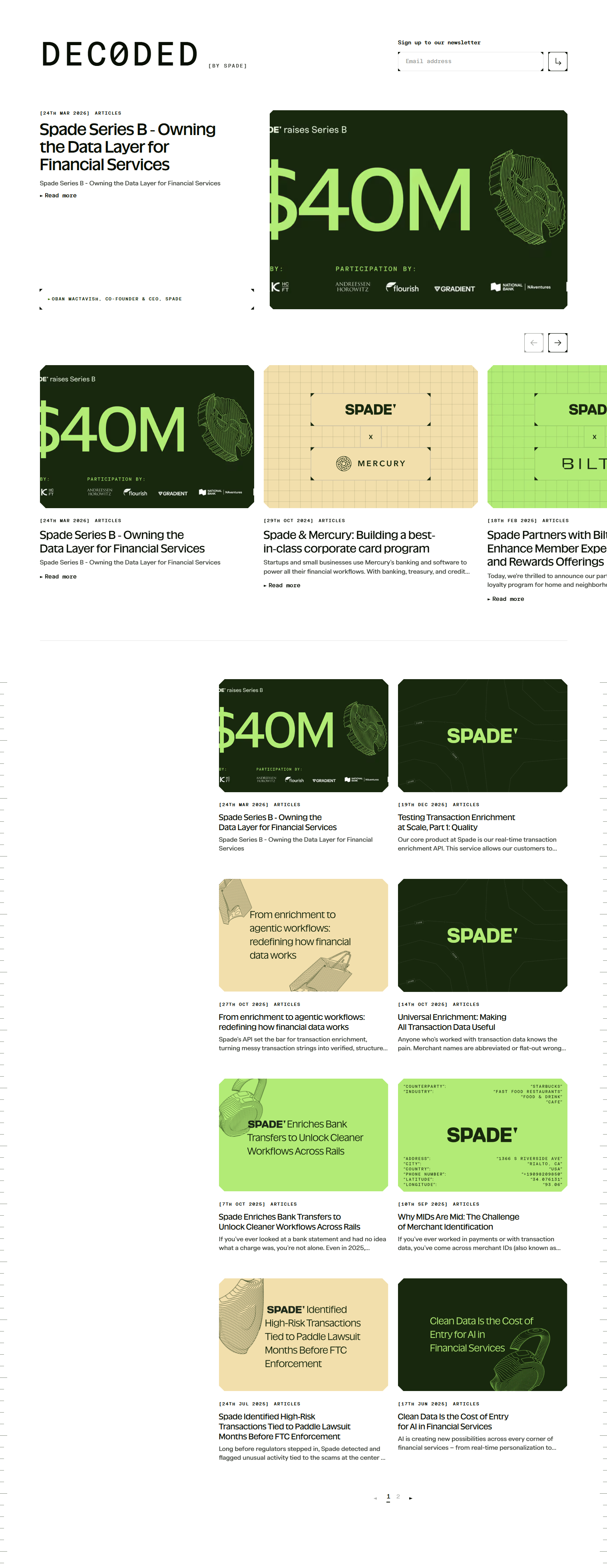 Blog Index @Spade