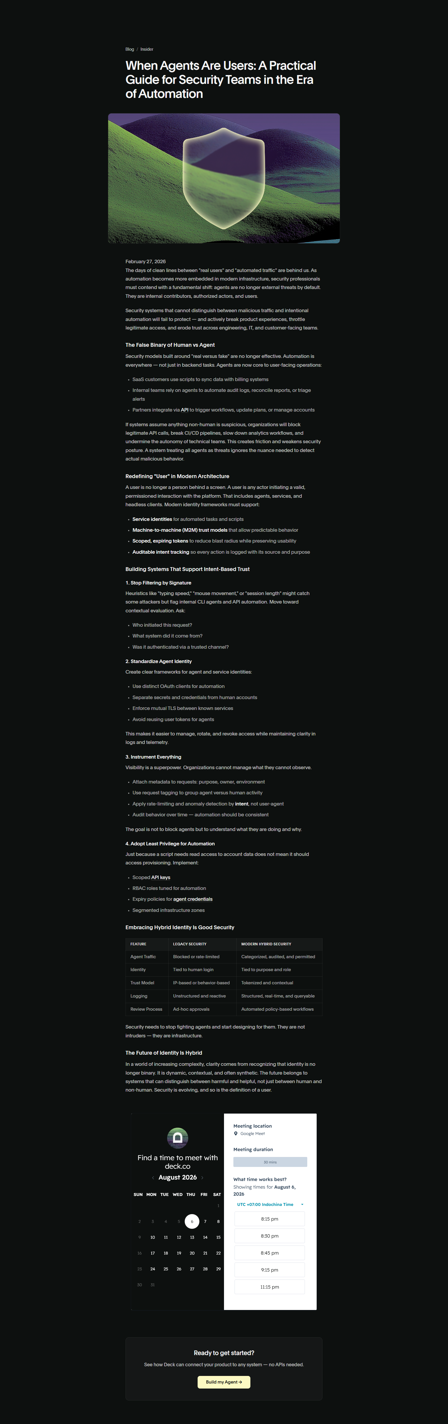 Blog Post @Deck