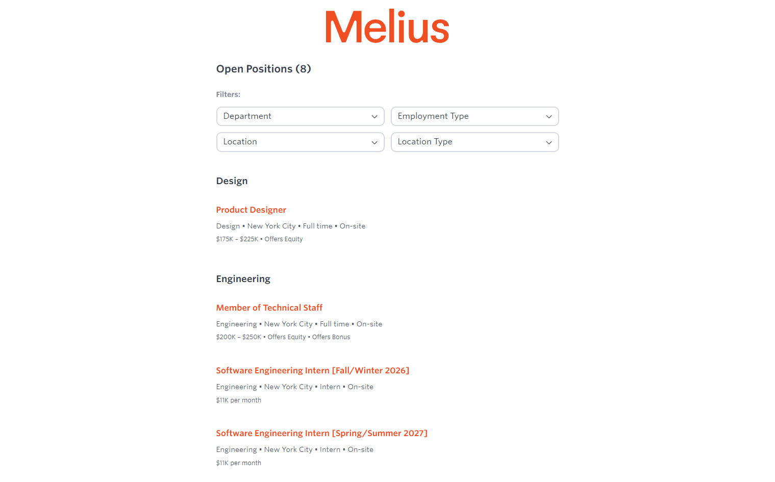 Careers @Melius