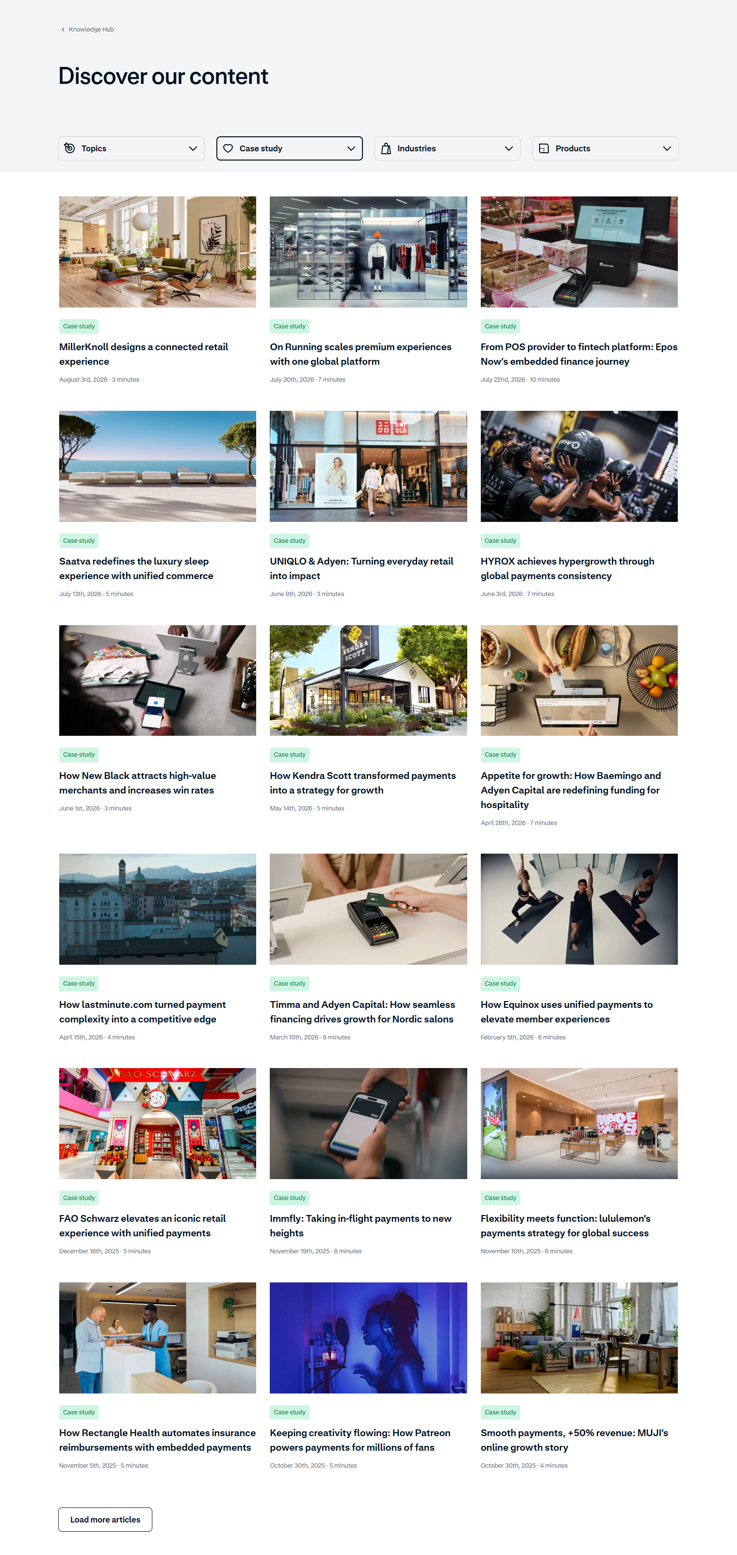 Case Study Index @Adyen