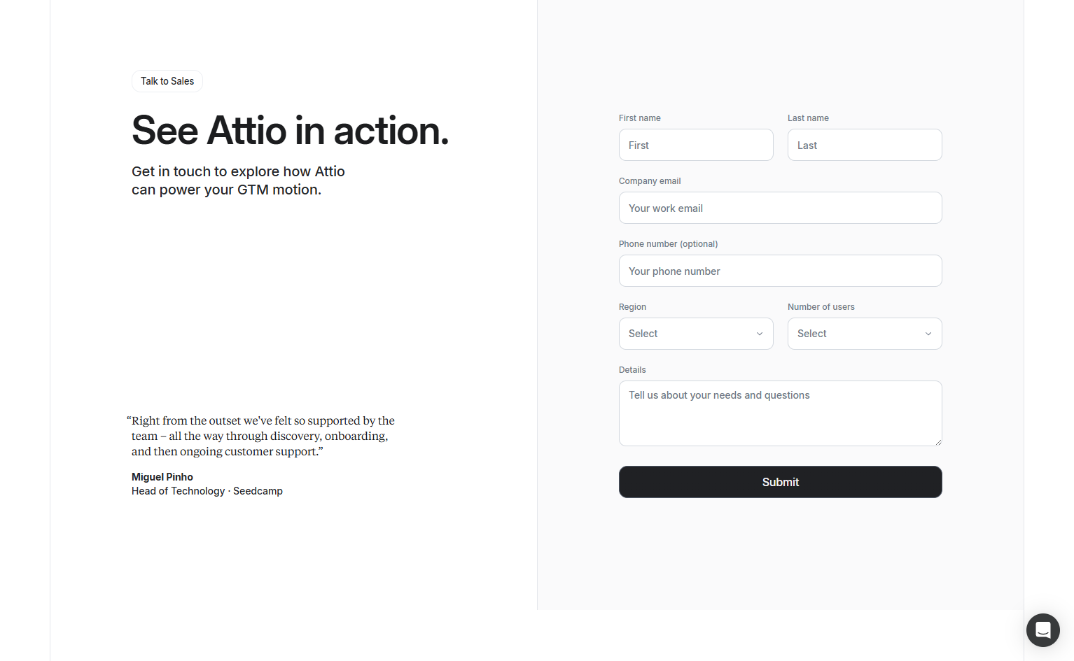 Contact Sales @Attio