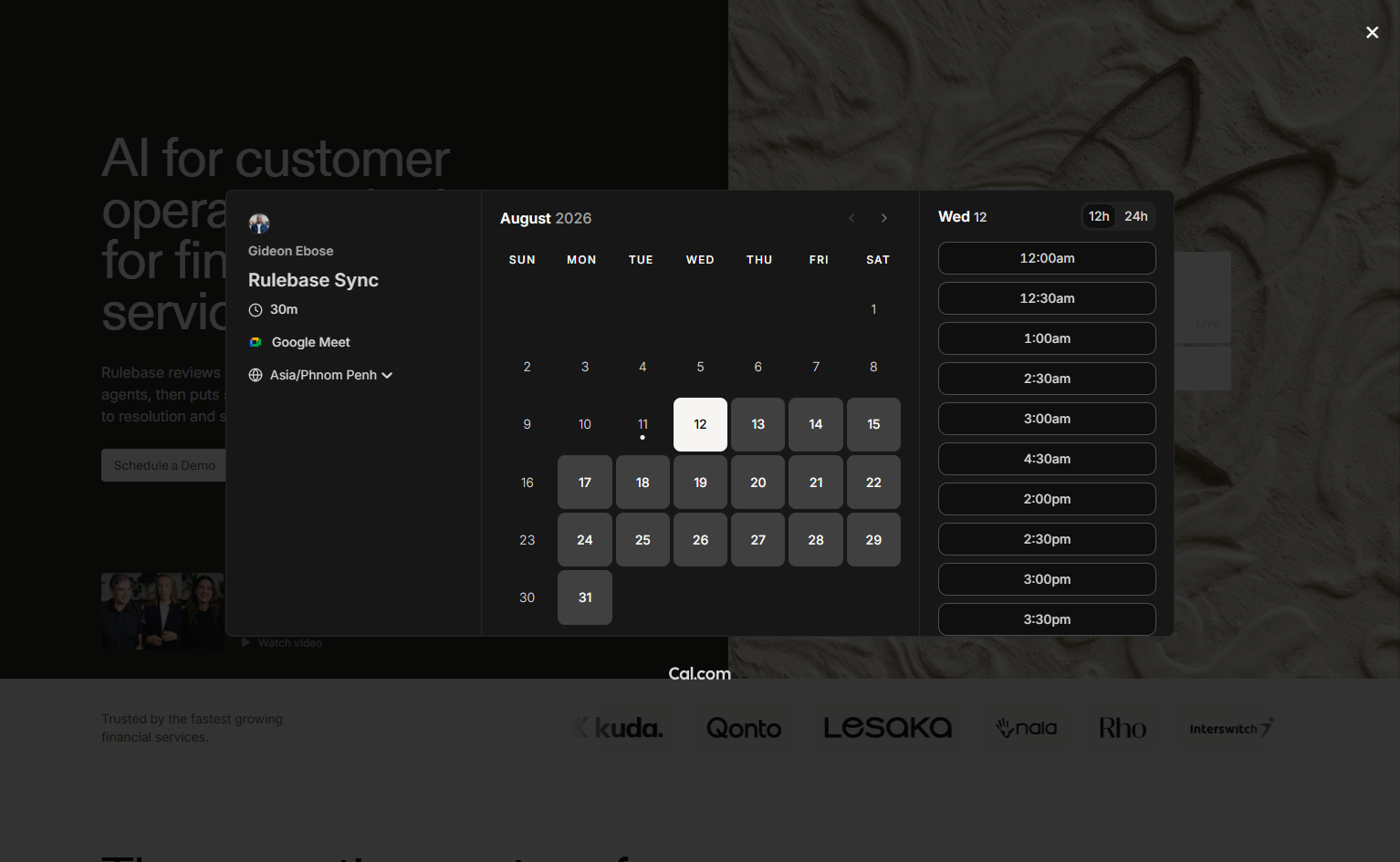 Contact Sales @Rulebase