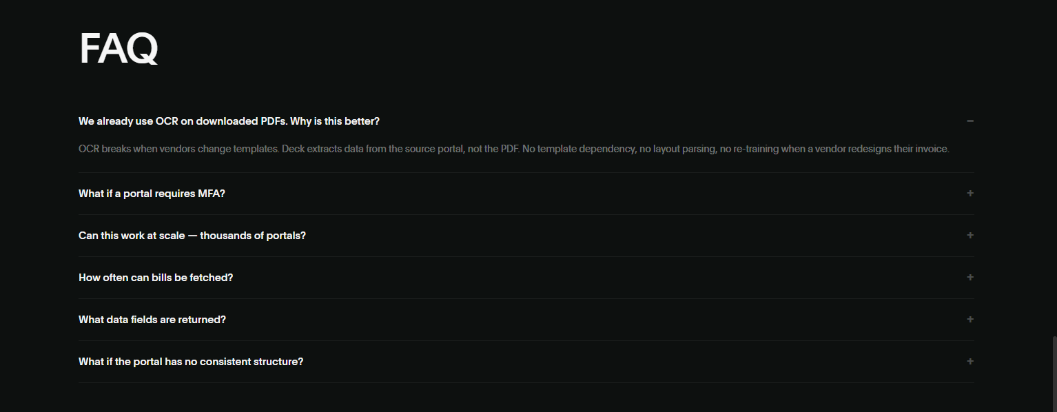 FAQ @Deck