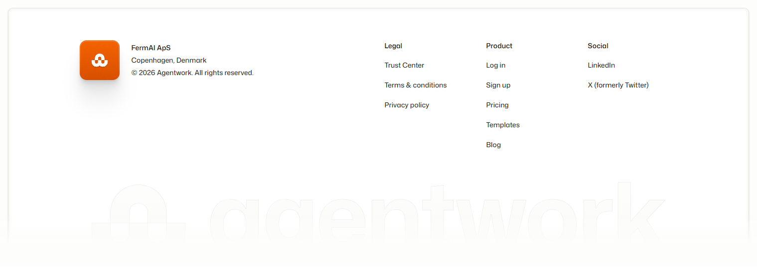 Footer @Agentwork