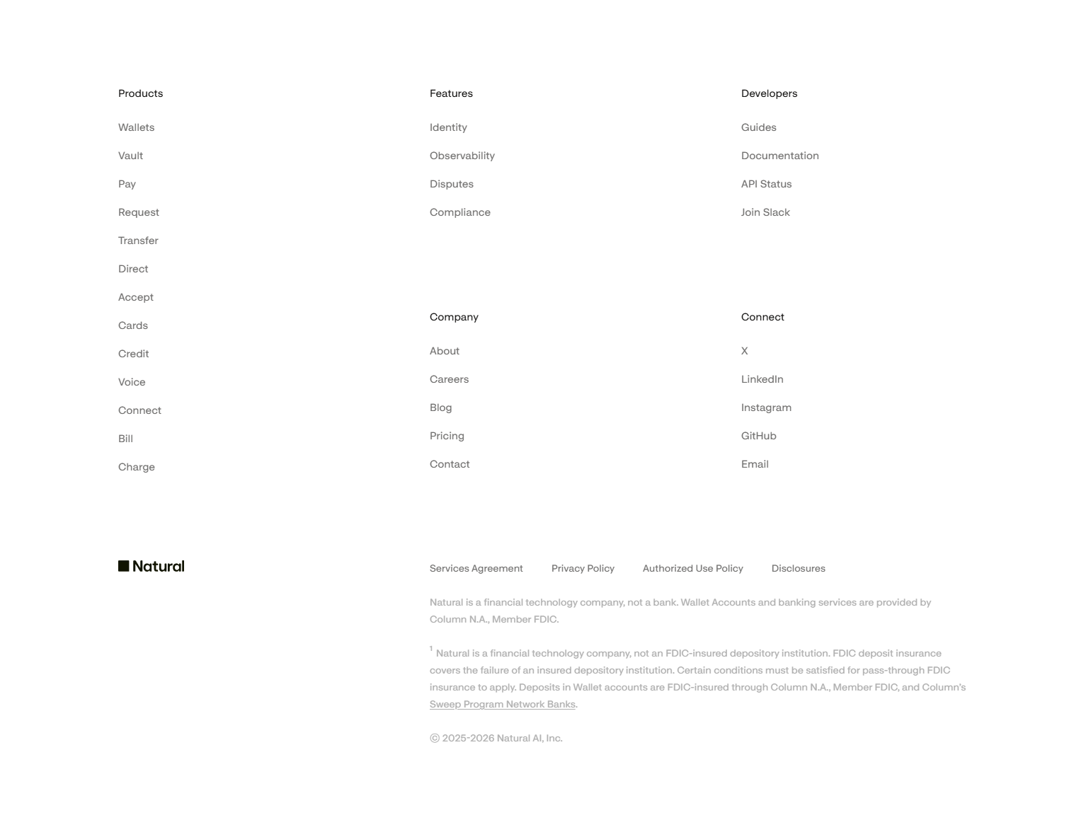Footer @Natural