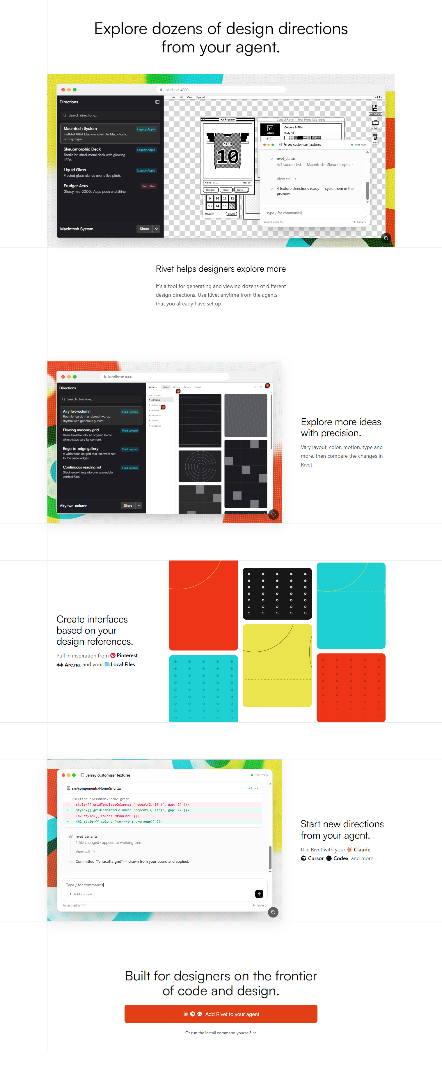 Landing Page @Rivet