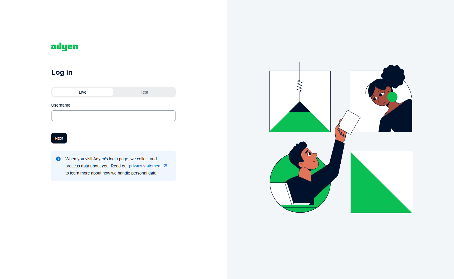 Login @Adyen