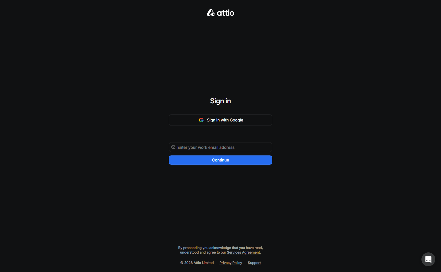 Login @Attio