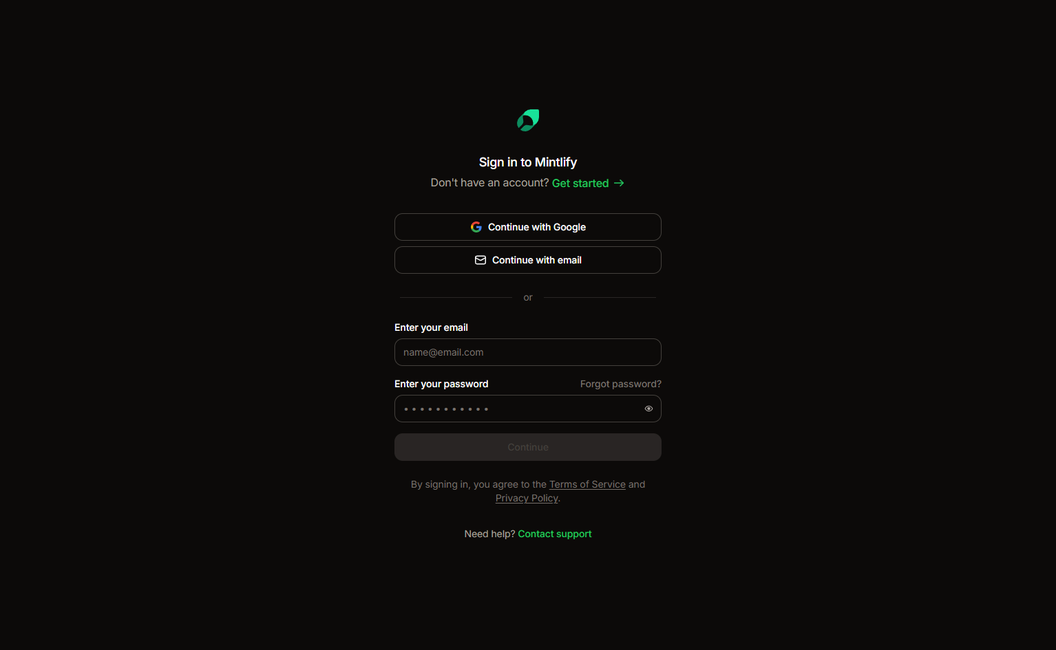 Login @Mintlify