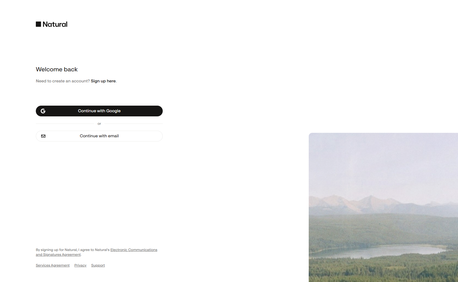 Login @Natural