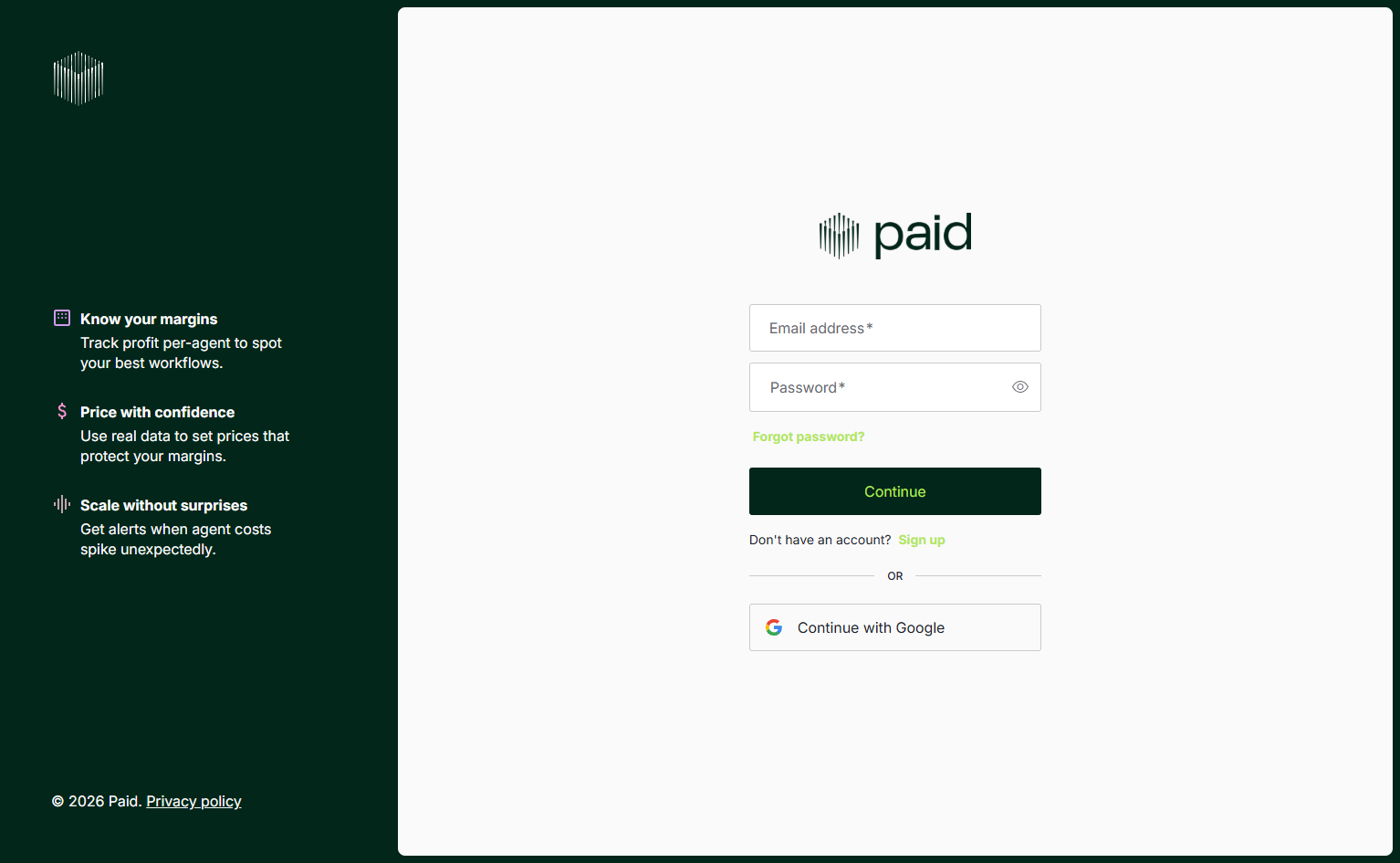 Login @Paid