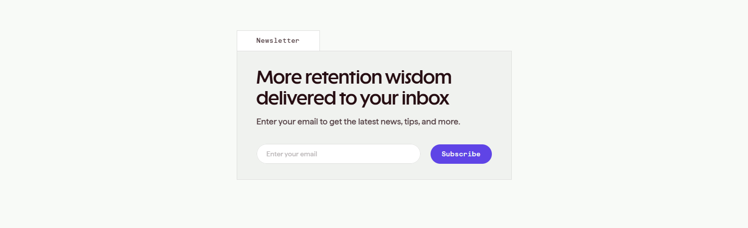 Newsletter Signup @Teak