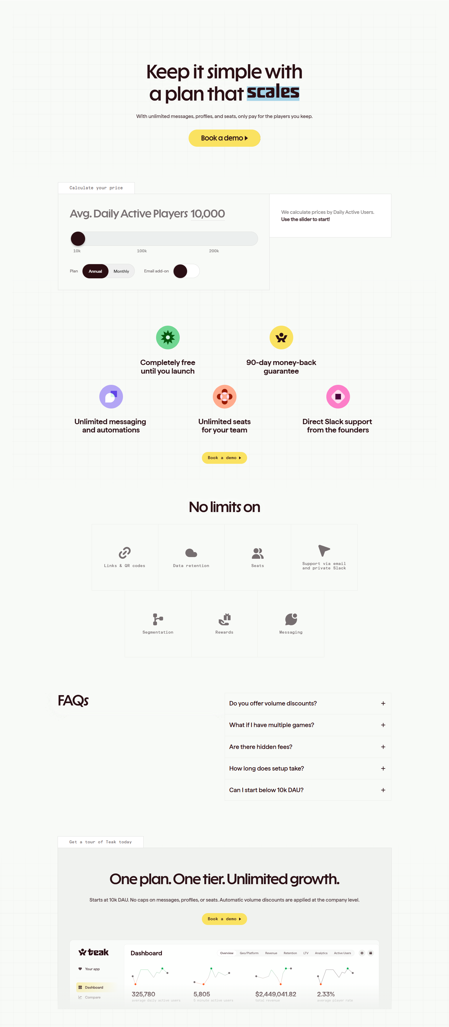 Pricing Page @Teak