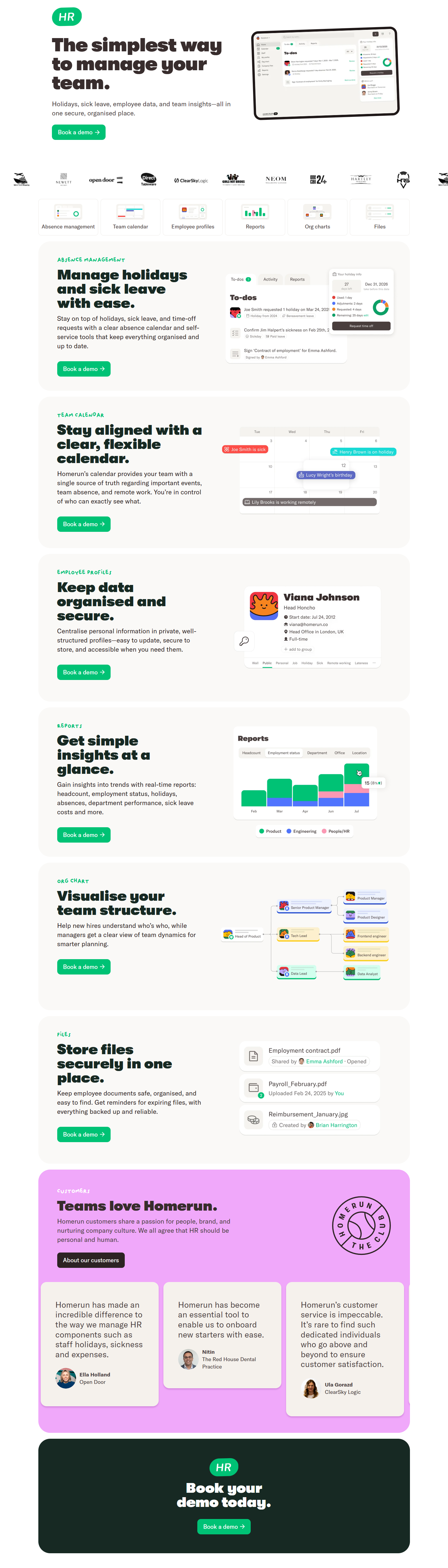 Product Page @Homerun