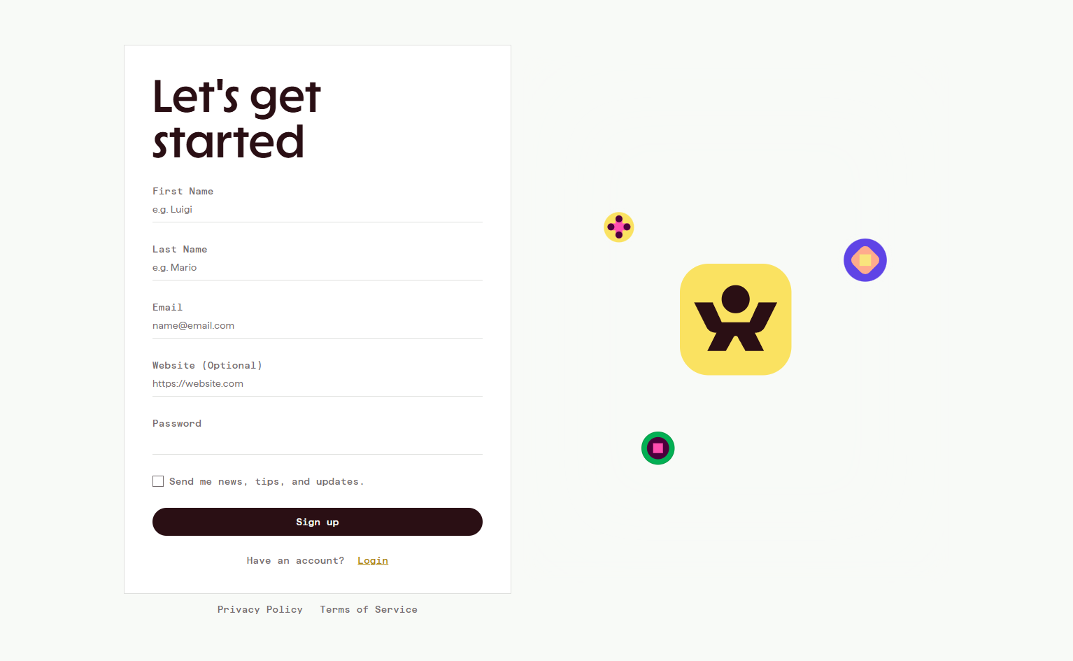 Signup @Teak